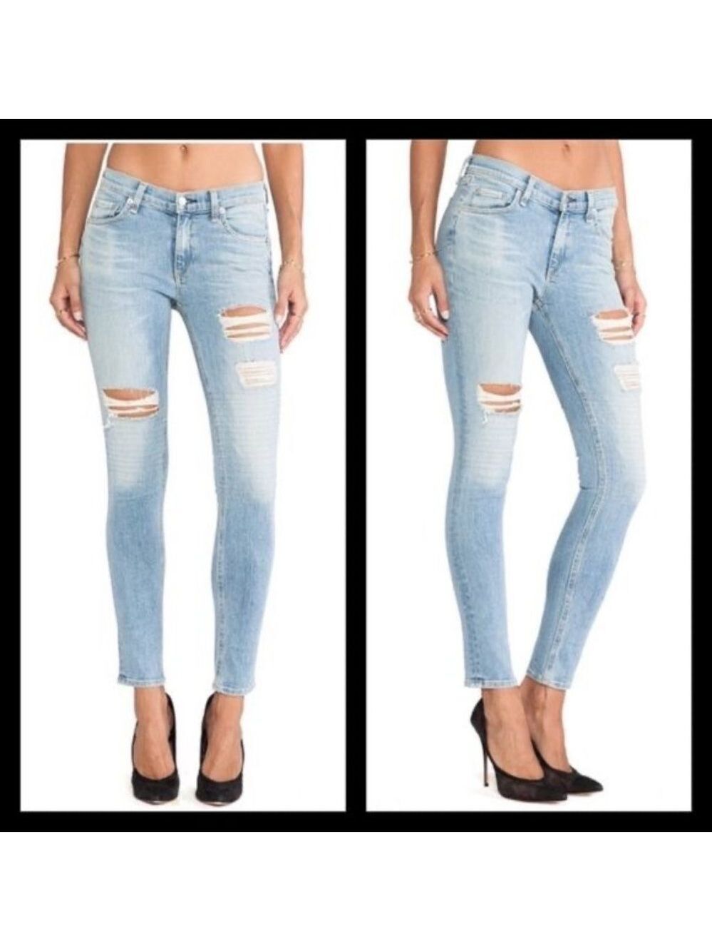 Rag & Bone The Skinny Ripped Jeans in Convoy